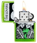Zippo 47169   Skeleton Lovers Design  Lurid Finish Lighter  New