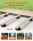 Vevor 12 Pcs Adjustable Deck Support Pedestal Deck Foundation Base Rising