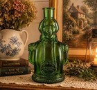 1976 Bicentennial George Washington Continental Army Emerald Green  Glass Bottle