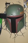 Signed  Jeremy Bulloch  Dicky Beer Collectors Bobba Fett Helmet 3d Wall Light 