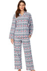 Lanz Of Salzburg    Snowflake Fair Isle     Flannel Pajama Set    Size Small