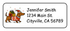 Dachshund Weiner Dog Christmas Personalized Return Address Labels Stickers Tags