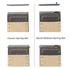 Riveted Genuine Leather Military Watch Strap Band Ss Buckle 22 24 26 Fighter Mm