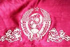 Rare Vintage Ussr Authentic Banner Law Of Honorable Worker Russian Language  121