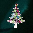 Christmas Tree Baguettes Crystal Rhinestone Pin   Pendant With Gold Bag