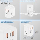 2 3 4 Pack Mini 6-in-1 Outlet Extender 3 Ac 3 Usb Wall Charger Surge Protector