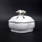 Vintage Flower Keepsake Porcelain Trinket Box Home Decor