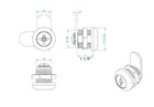 5 Sets Pinball Machine Arcade Game 1 1 8  Cam Lock Cabinet Locker Coin Door Happ