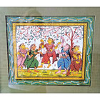 Indian Pattachitra Paintings Radha Krishna Hindu Art Framed Set Of 2