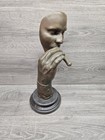Bronze Statue Sculpture Signed Salvador Dali Man Smoking Cigar Marble Base