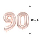 Rose Gold 90 Balloon - Number Balloon 40 Inch  90th Birthday Decorations