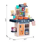Kids Kitchen Pretend Play Toy Kitchen Playset W 42 Piece Accessories light music