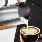 Stainless Steel Milk Frothing Pitcher Cup 350ml  12oz  Coffee Latte Craft Mug
