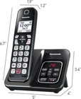 Panasonic Cordless Phone Answering Machine Expandable Call Block 1 Handset Black