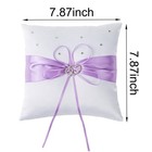 2pcs Set Ring Pillow And Flower Girl Basket With Double Heart Rhinestone For    