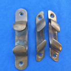 Lot Of 3 Vintage Solid Brass  Boat Mooring Cleats Dock Hooks  5    6 