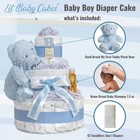 Blue Boy Diaper Cake Baby Shower Centerpiece   New Baby Boy Gift Handmade W  42