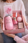 Pink Self Care Gift Box For Women Birthday Spa Set Tumbler Candle Bath Gift Set