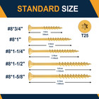 Vkkm High Strength Yellow Wood Deck Screws Rust Resistant With T25 Bit