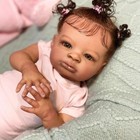 Realistic Reborn Baby Dolls Black Girl 20 Inch African American Newborn Baby    