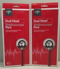 2-pack Dual-head Stethoscope  Red  Medline