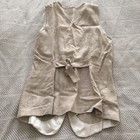 Ms  Choice Petite California Sz 10 Long Button Front Vest Heather Tan Beige 90s