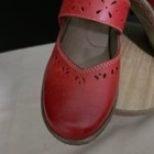 Klogs Usa Mary Jane Clogs Red Leather Cutout Comfort Shoes Size 7m