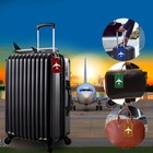 5-pack Metal Luggage Tags  Aluminum Alloy Plane-shaped Travel Bag Tags   