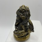 Vintage 3  Hindu Bronze Elephant God Ganesha Figurine