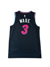Nike Miami Heat Dwayne Wade Jersey Men   s Large Swingman Black Vice Basketball