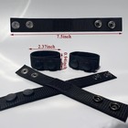 4 Pcs Nylon Duty Belt Keepers - Double Snaps For 2   Wide Police Large  Black