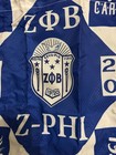 Zeta Phi Beta Sorority Crest Cinch Sack Blue   White Tote Gym Bag 13x16 