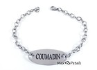        Coumadin Medical Alert Id Bracelet With 9  Chain