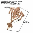 Solid Wood Door Lintel Applique Decorative Flat Floor Empty Wooden Relief Flower