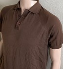 Vintage Leonardo Strassi Sz M Knit Polo Shirt Dupont Nylon Italian 60s Colfax