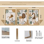 Baby Safari Animals Wall Art 16 x24  Set Of 3 Boy Girl s Kids Room Boho Wood    
