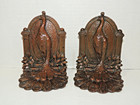 Vintage 1930s Weidlich Brothers Wb641 Bronze Peacock Bookends Pair - Ex  