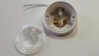 Command 007-48 Round 12v Incandescent Porch Light White W  Clear Lens Wet Dry Rv