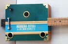 Cigar Box Guitar  3 String  Metal Frets  Piezo Sound Pickup Installed  see Desc 