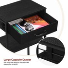 3 Tier Printer Stand Under Desk Small Printer Table With Storage Drawers Wood   