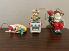 Vintage 1994 High Progress Christmas Holiday Ornaments Santa Mouse Lot Set Of 9