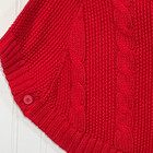 Carter   s Red Toddler Cable Knit Poncho Size 4t