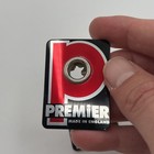 Premier 80s 90s Vtg Drum Badge Part Logo Plate England Emblem Red England Uk