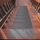Rubber Stair Treads Waterproof Low Profile Non Slip Indoor outdoor Black  5 Set 