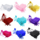 100 200pcs Drawstring Organza Gift Bags Wedding Party Jewelry Pouches 4x6  5x7 
