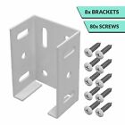Ohiy Aluminum Fence Bracket For Vinyl Fencing 2-3 4in Rails 8x Brackets W Screws