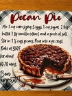 Pecan Pie Recipe Sign Bakery Baker Country Primitive Kitchen Home Decor New