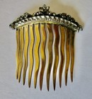 Antique Georgian Brass   Paste 2 3 4 Inch Hair Comb  Circa  1820-1830