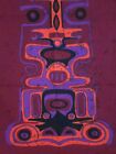 S  nger Screen-printed Vintage West German Wall Hanging Fabric Mid Century 70s
