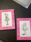 2 Ballerina Nursery Wall Art Print Set Kids Baby Girl Room Decor Poster Pictures